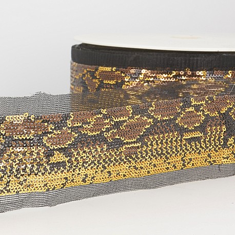 Galon paillettes reptile
