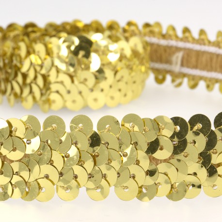 Galon paillettes elasti