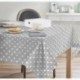 Tissu Max Imprimé Pois Blanc Fond Gris 
