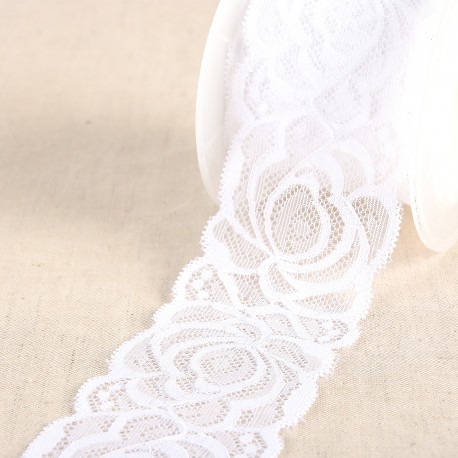 Dentelle élastique fleurs