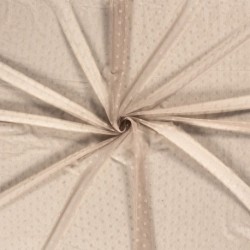 Tissu Dentelle Fleur Beige 