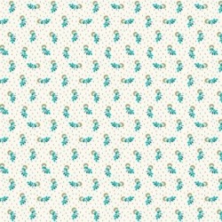 Tissu Salomé Imprimé Turquoise