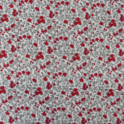 Tissu Leonie Cretonne Beige rouge 