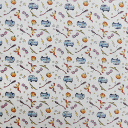 Tissu Popeline Harry Potter Imprimé Beige