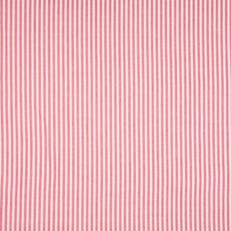 Tissu Rayure Rouge Seersucker Gaufré