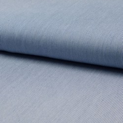 Tissu Rayure Viscose Bleu Foncé