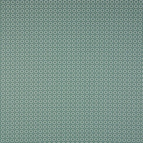 Tissu Coton Imprimé Cercle Fond Vert