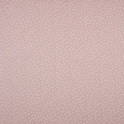Tissu Coton Imprimé Pois Fond Rose