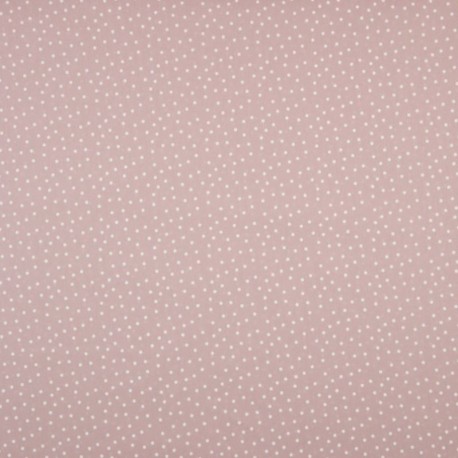 Tissu Coton Imprimé Pois Fond Rose