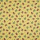 Tissu Coton Imprimé Grosse Fleur Fond Jaune 