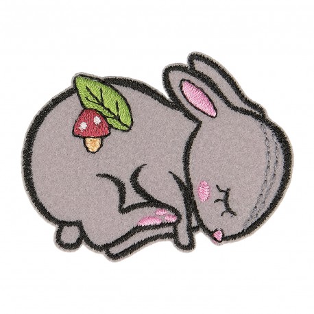 Ecusson animaux endormi - Lapin