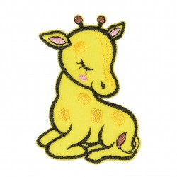Ecusson animaux endormi - Girafe