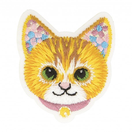 Ecusson animaux colorés - Chaton roux