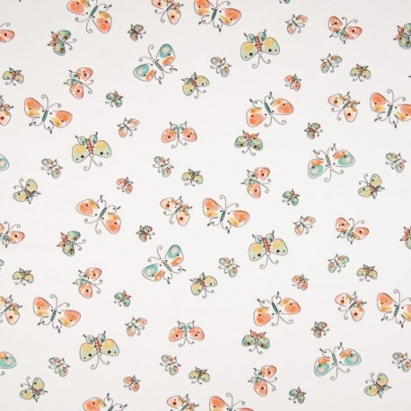 Tissu Jersey Imprimé Papillon Brillant 