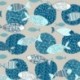 Tissu Poisson Sergé Bleu 