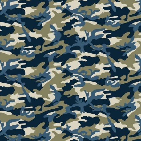 Tissu Uniform Imprimé Marine
