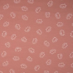 Tissu Coton Imprimé Herisson Rose