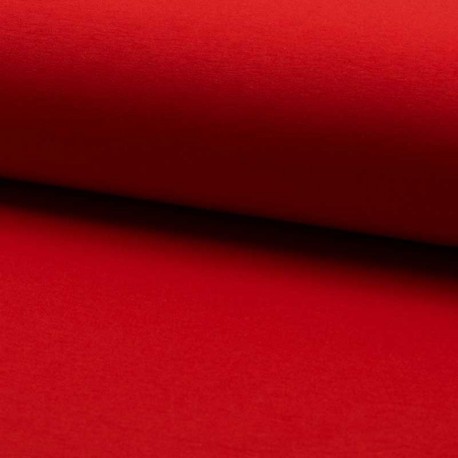 Tissu Jogging Uni Rouge