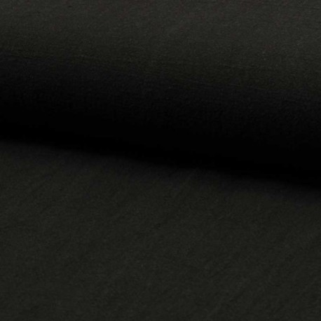 Tissu Lin Lavé Noir