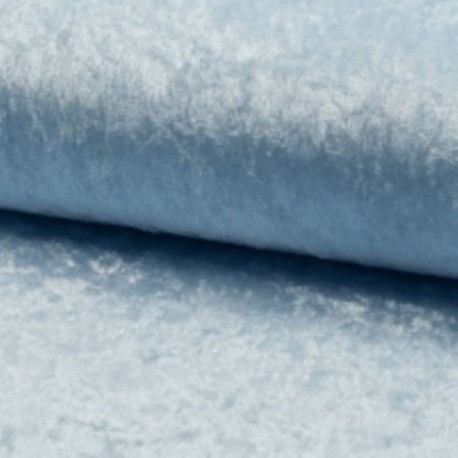 Tissu Panne De Velours Uni Bleu