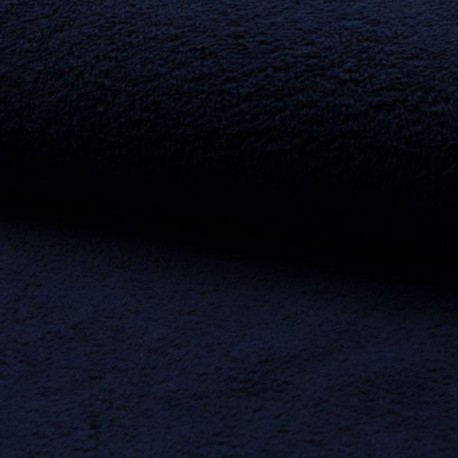 Tissu Eponge Uni Marine