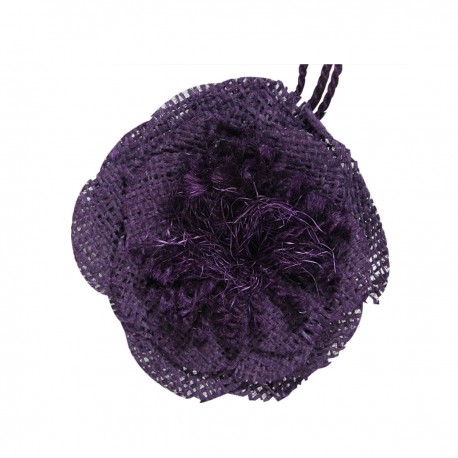 Magnet fleur en jute