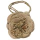 Magnet fleur en jute
