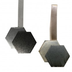 Magnet en resine double hexagones