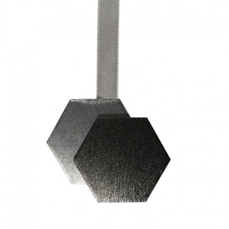 Magnet en resine double hexagones