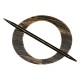 Broche pour rideaux métal ovale