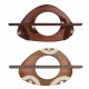 Broche pour rideaux en bois et perles
