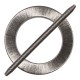 Broche pour rideaux ronde recouverte de fil