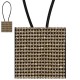 Magnet carré strass cordon cuir