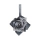 Magnet rose en tissus