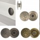 Fixation magnet en métal rond martelé