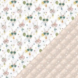 Tissu Matelassé Lucette Kaki 