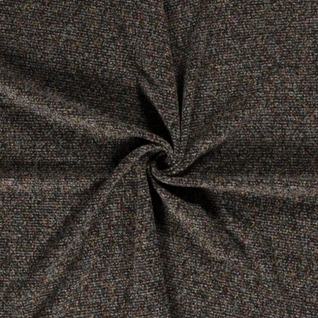 Tissu Boucle Brossé Noir 