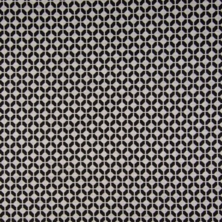 Tissu Jersey Jacquard Caroline Noir blanc 