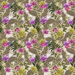 Tissu Popeline Sarah Shelby Jungle Sable rose 