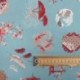 Tissu Coton Imprimé Gekko Bleu