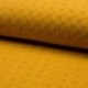 Tissu Double Gaze Brodé Ocre jaune