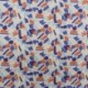 Tissu Cretonne Porcelaine Imprimé Blanc 