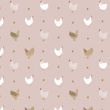Tissu Imprimé Polly Dragée