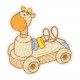 Ecusson jouet en bois - Girafe