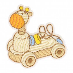 Ecusson jouet en bois - Girafe