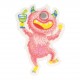 Ecusson anniversaire - Monstre rose