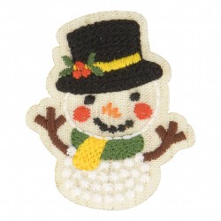 Ecusson c'est noël - Bonhomme neige