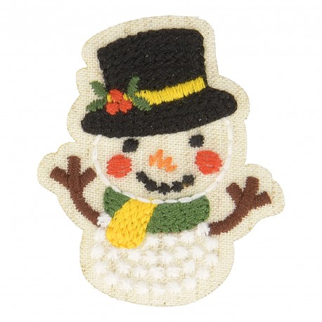 Ecusson c'est noël - Bonhomme neige
