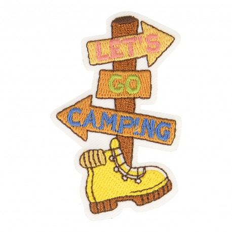 Ecusson au camping - Lets go camping