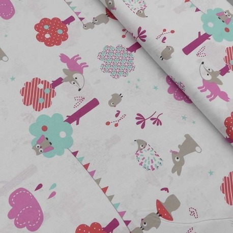 Tissu Coton Imprimé Lapin